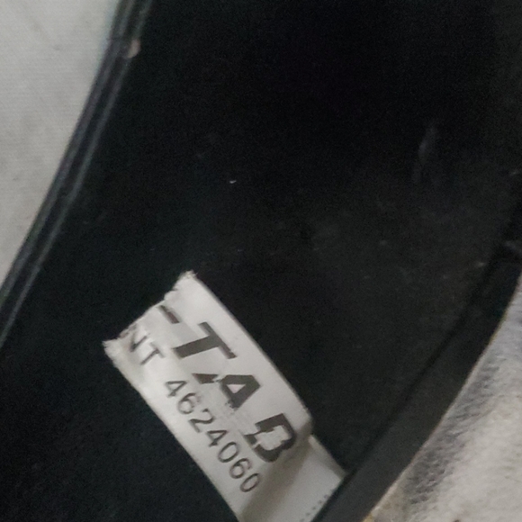 🔴Mossimo Sz 8 Black Patent Leather Heels👠 Silver Liming - Picture 12 of 13